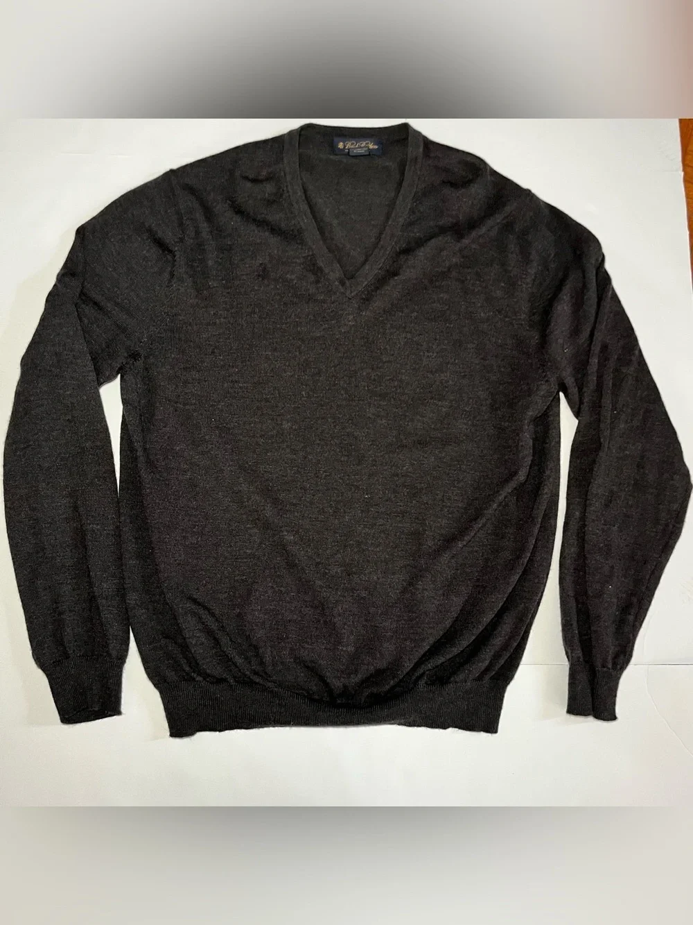 Brooks Brother Charcoal Gray Merino Sweater~Golf~Preppy~Grandpacore